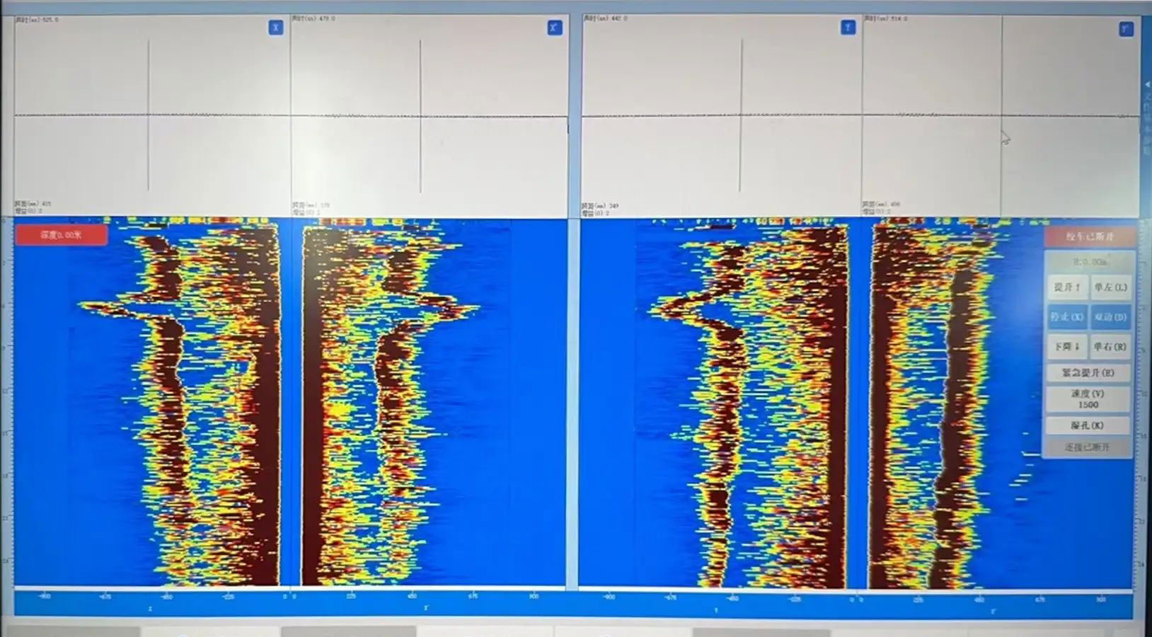 Test results of ultrasonic borehole quality detector testing software